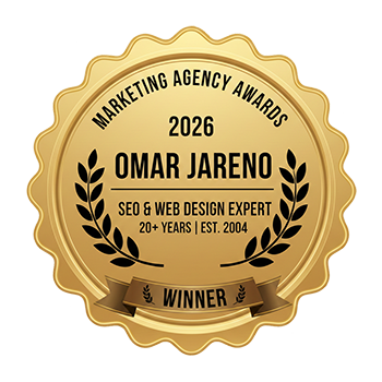 SEO & Design excellence 2026 award badge